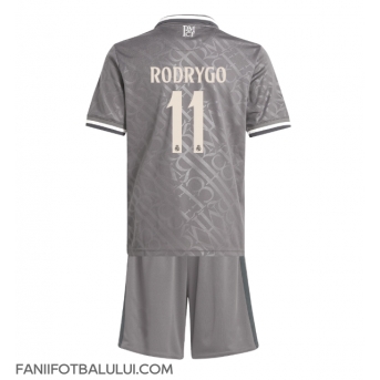 Real Madrid Rodrygo Goes #11 Echipament de Fotbal Replică 2024-25 Copii Treilea (+ Șorturi)